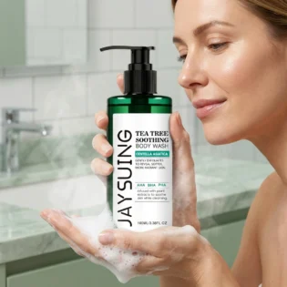 Tea Tree Shower Gel Exfoliating Lasting Aroma Refreshing Control Oil Hydrate Rich Foam Body Wash Soothing Moisturize Bath Lotion