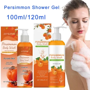 Persimmon Shower Gel Persimmon Extract For Men and Women Gentle on All Skin Types Deodorizing Soap Rose Scent