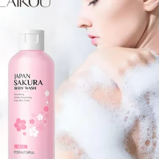 LAIKOU Sakura Shower Gel Long Moisturizing Smooth Long Lasting Fragrance Gentle Foam Body Cleansing Bath Product 200ml
