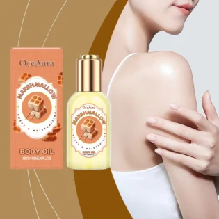 Marshmallow Body Oil Ricinus Communis Sweet Caramel Perfume Moisturizer Skin Barrier Repair Nourish Marshmallow Body Massage Oil