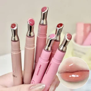 Pinkyfocus Lip Gloss Is Moisturizing, Natural, Easy to Apply, Has a Water-Gloss Finish, Does Not Stick to the Cup, Does Not Show Lip Lines, Is Non-Sticky, Enhances Lip Volume, Brightens the Complexion, High-End Versatile Korean-Style Lip Gloss, Suitable for Natural Makeup and All Seasons.