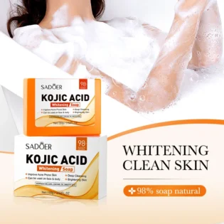 SADOER 100g Kojic Acid Whitening Soap, Handmade Bath Soap, Body Cleansing Antimicrobial Moisturizing and Disinfection Sope