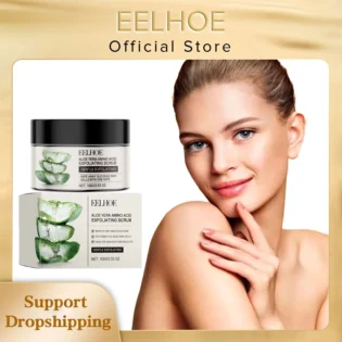 EELHOE Aloe Vera Exfoliating Face Scrubber Creams to Lighten the Skin Smooth Skincare Facial Cleaning Moisturizing Facial Scrub
