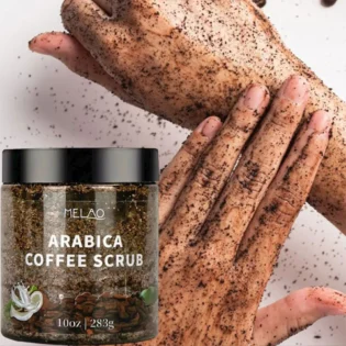 MELAO Arabica Coffee Scrub - All Natural Exfoliating Body Scrub for Skin Care Dead Sea Salt and Arabica Coffee Moisturizing