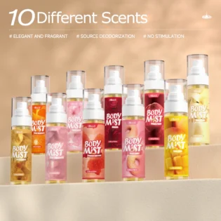 Hllozzi Luxury Vanilla Body Mist - 48H Floral & Woody Fragrance, Vegan & Alcohol-Free, Perfect for Gym/Travel, 100ml